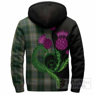 Kelso Tartan Sherpa Hoodie Traditional Scottish Thistle