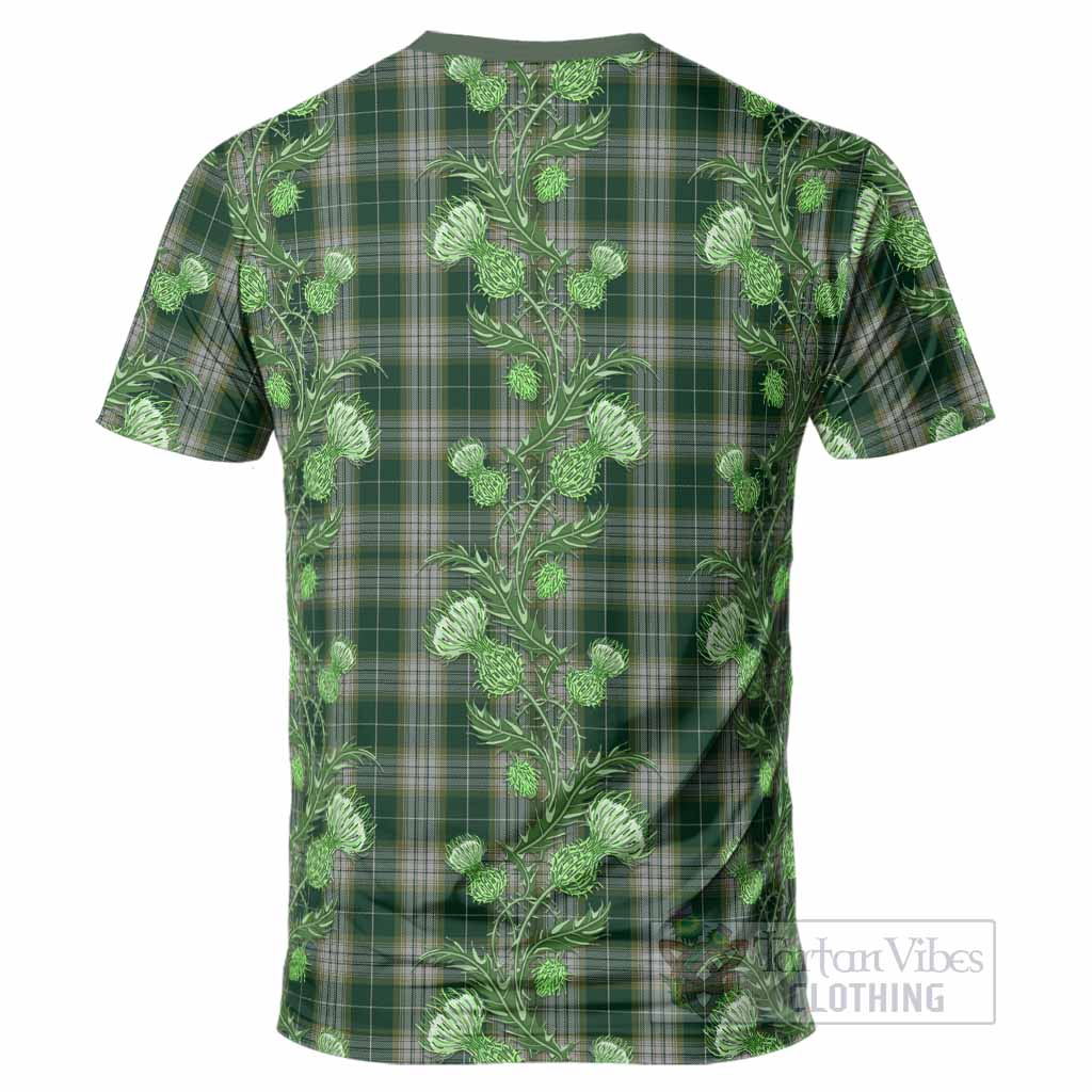 Kelso Tartan T-Shirt Seamless Scottish Thistle Flowers