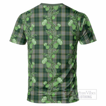 Kelso Tartan T-Shirt Seamless Scottish Thistle Flowers