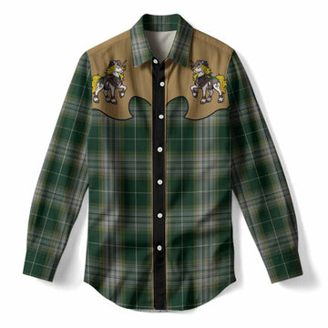 Kelso Tartan Women Casual Shirt Rodeo Unicorn Retro Style