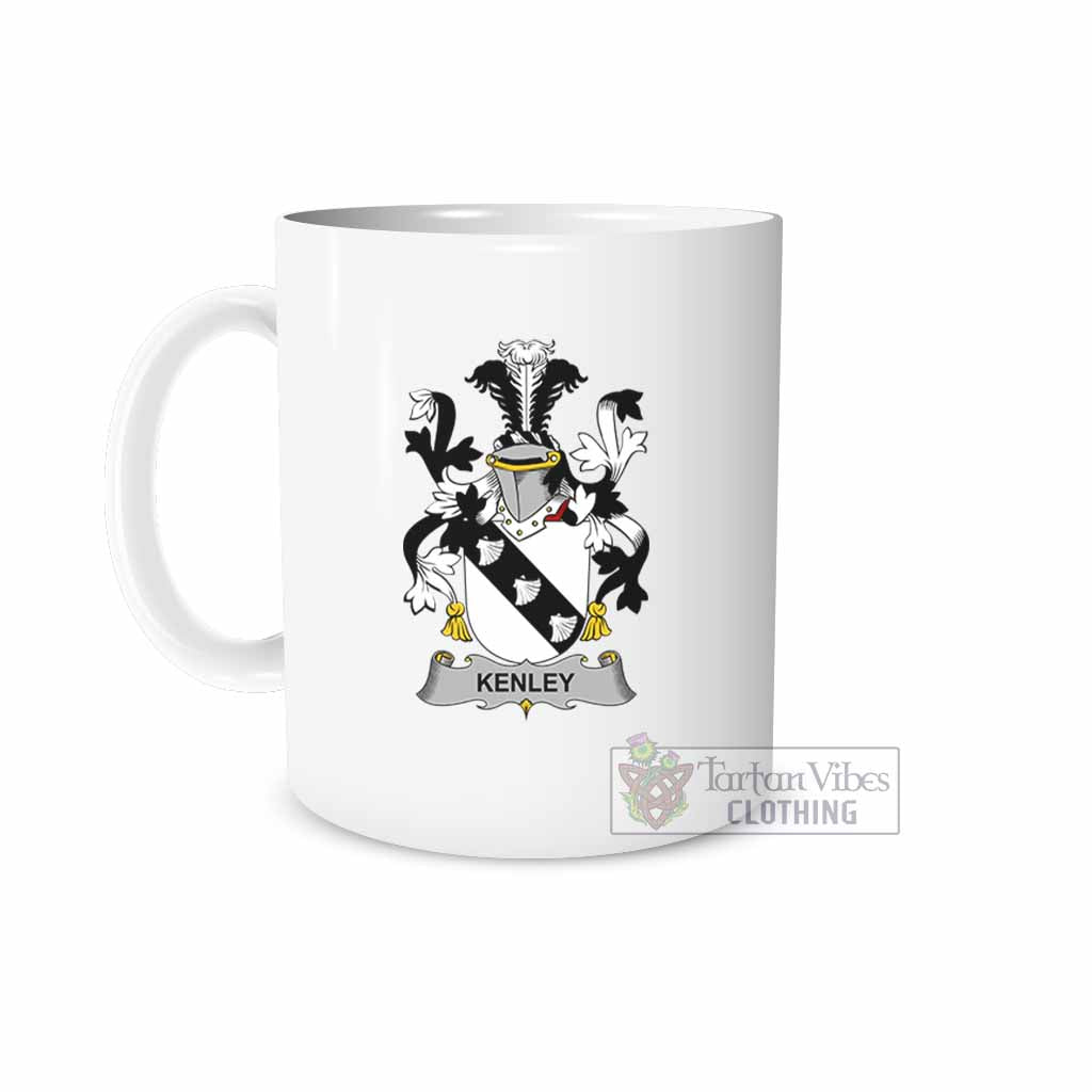 Kenley Irish Clan Coat of Arms Ceramic Mug White - 2D-tartanvibesclothing