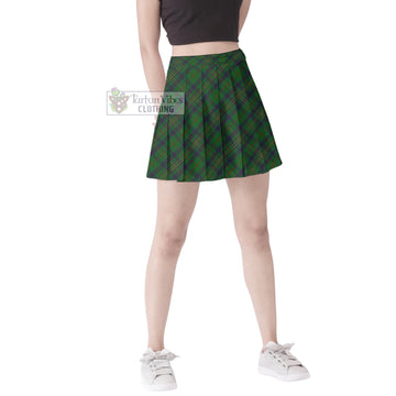 Kennedy Tartan Women's Plated Mini Skirt Cross Style