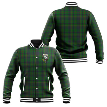 Kennedy Tartan Baseball Jacket with Family Crest