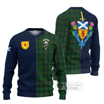 Kennedy Tartan Ugly Sweater Alba with Scottish Lion Royal Arm Half Style