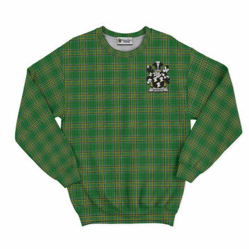 Tartan Vibes Clothing Kennedy Irish Clan Tartan Sweatshirt with Coat of Arms