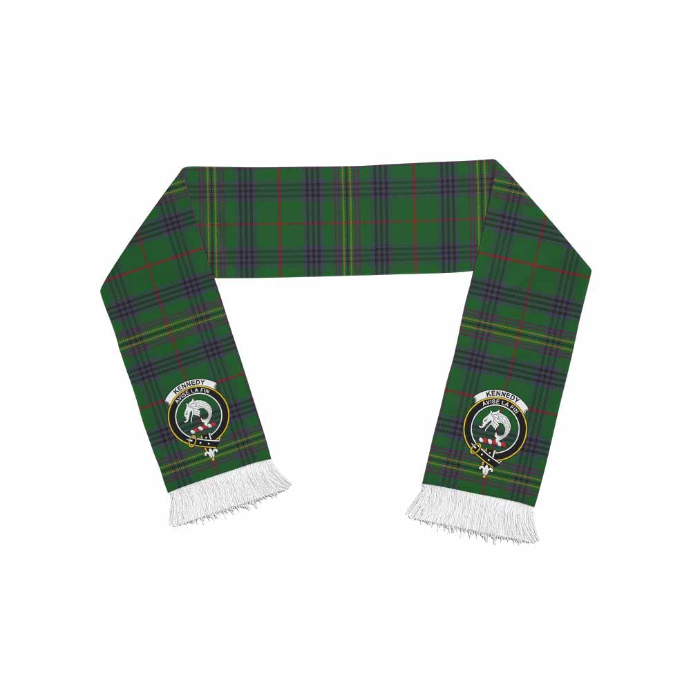 Tartan Vibes Clothing Kennedy Tartan Ruffneck Scarf with Family Crest
