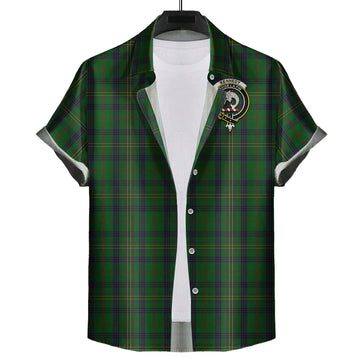 Kennedy Tartan Hawaiian Shirt with Family Crest
