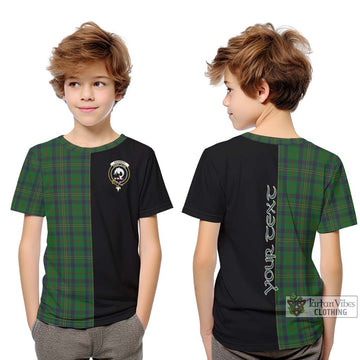 Kennedy Tartan Kid T-Shirt with Family Crest and Half Of Me Style Youth XL Size14 - Tartanvibesclothing Shop