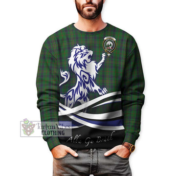 Kennedy Tartan Sweatshirt with Alba Gu Brath Regal Lion Emblem