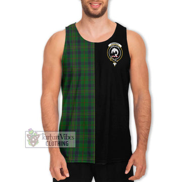 Kennedy Tartan Men's Tank Top with Family Crest and Half Of Me Style Men - Tartanvibesclothing Shop