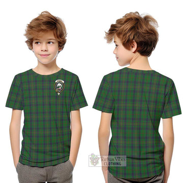 Kennedy Tartan Kid T-Shirt with Family Crest Youth XL Size14 - Tartanvibesclothing Shop