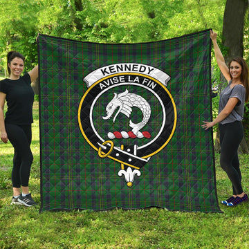 kennedy-tartan-quilt-with-family-crest