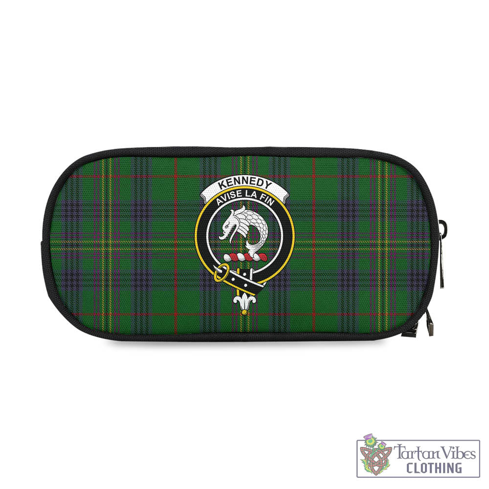 Tartan Vibes Clothing Kennedy Tartan Pen and Pencil Case with Family Crest