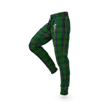 Kennedy Tartan Joggers Pants with Family Crest