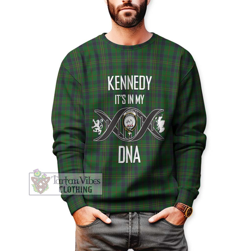 Kennedy Tartan Sweatshirt with Family Crest DNA In Me Style Unisex - Tartanvibesclothing Shop