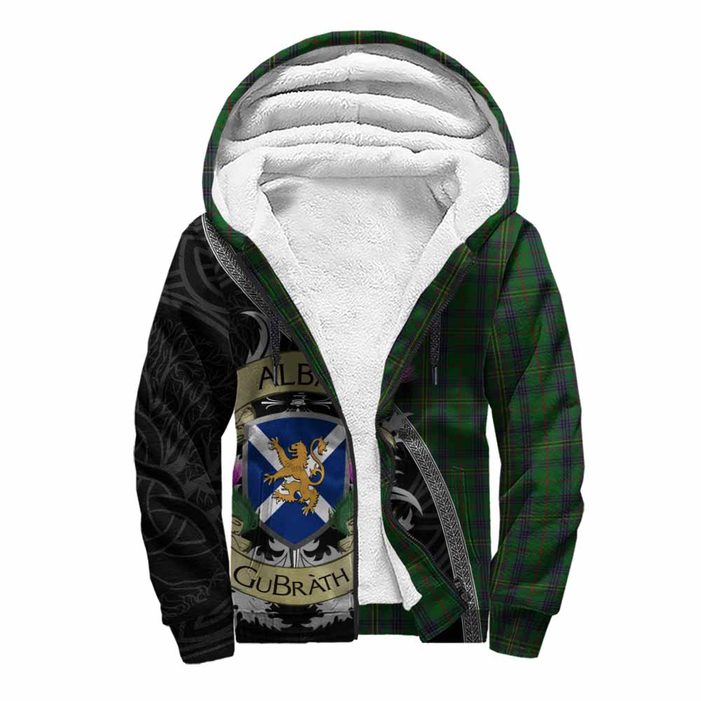 Tartan Vibes Clothing Kennedy Tartan Family Crest Sherpa Hoodie Lion Rampant Royal Thistle Shield Celtic Inspired