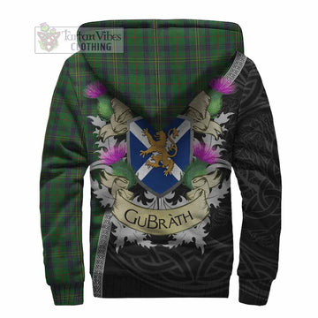 Kennedy Tartan Family Crest Sherpa Hoodie Lion Rampant Royal Thistle Shield Celtic Inspired