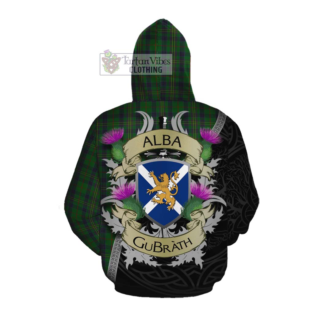 Tartan Vibes Clothing Kennedy Tartan Family Crest Cotton Hoodie Lion Rampant Royal Thistle Shield Celtic Inspired