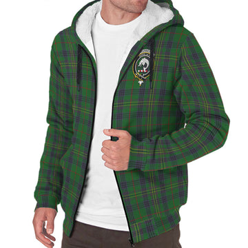 Kennedy Tartan Sherpa Hoodie with Family Crest