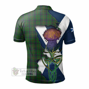 Kennedy Tartan Family Crest Polo Shirt Scottish Thistle Celtic Inspired