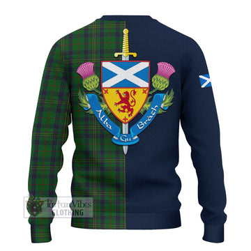 Kennedy Tartan Ugly Sweater Alba with Scottish Lion Royal Arm Half Style