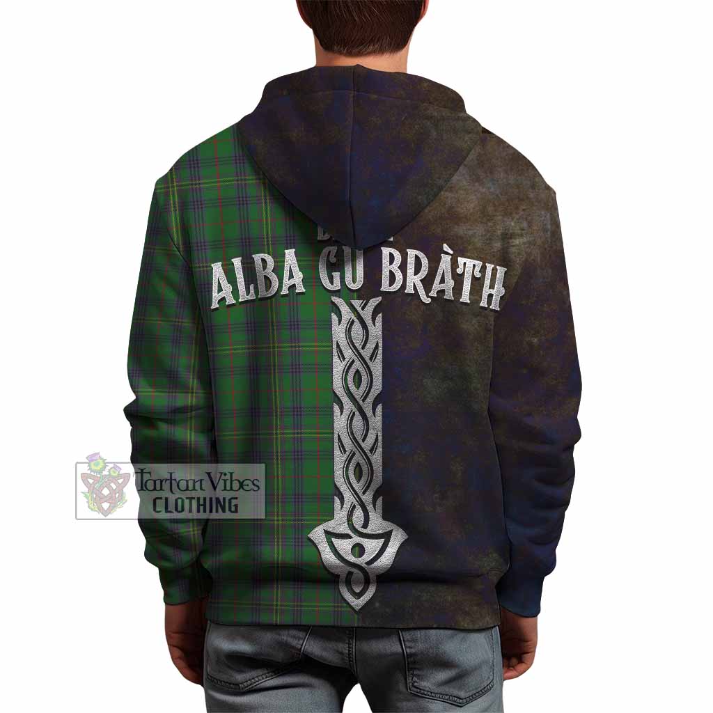 Tartan Vibes Clothing Kennedy Tartan Family Crest Hoodie Alba Gu Brath Be Brave Lion Ancient Style