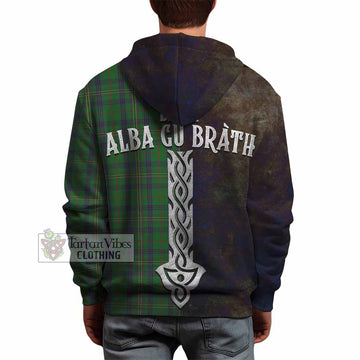 Tartan Vibes Clothing Kennedy Tartan Family Crest Hoodie Alba Gu Brath Be Brave Lion Ancient Style