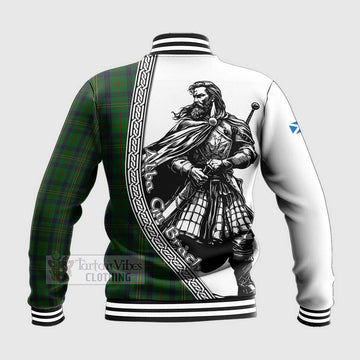 Kennedy Tartan Clan Crest Baseball Jacket with Highlander Warrior Celtic Style