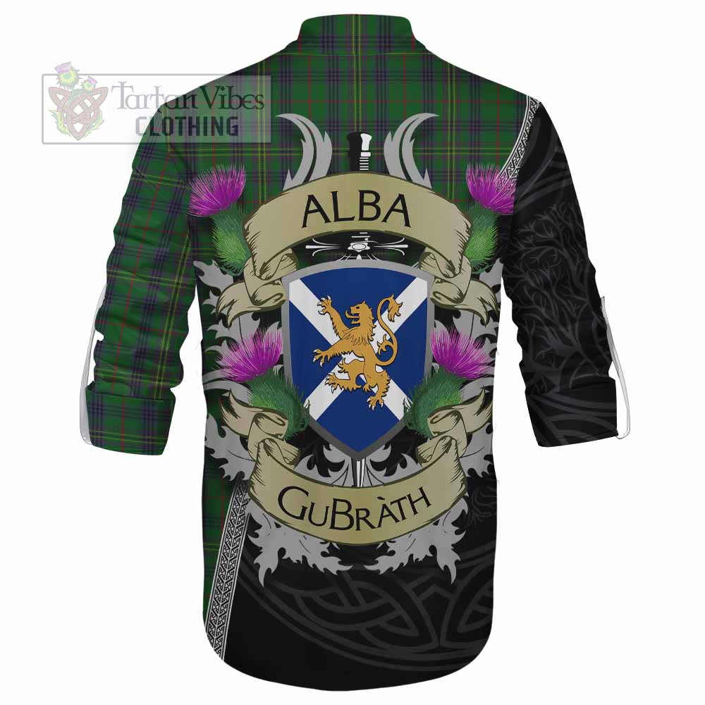 Tartan Vibes Clothing Kennedy Tartan Family Crest Ghillie Kilt Shirt Lion Rampant Royal Thistle Shield Celtic Inspired