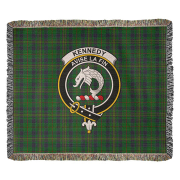 Kennedy Tartan Woven Blanket with Family Crest