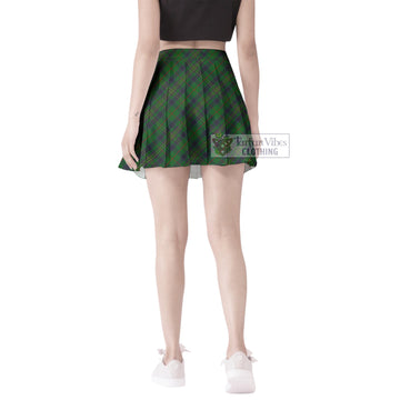 Kennedy Tartan Women's Plated Mini Skirt Cross Style
