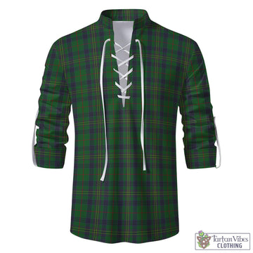 Tartan Vibes Clothing Kennedy Tartan Men's Scottish Traditional Jacobite Ghillie Kilt Shirt