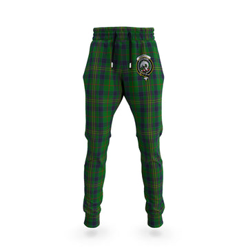 Kennedy Tartan Joggers Pants with Family Crest