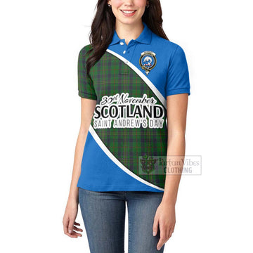 Kennedy Family Crest Tartan Women's Polo Shirt Celebrate Saint Andrew's Day in Style