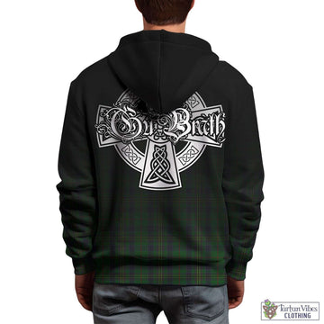 Kennedy Tartan Hoodie Featuring Alba Gu Brath Family Crest Celtic Inspired