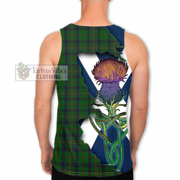 Kennedy Tartan Family Crest Men's Tank Top Scottish Thistle Celtic Inspired