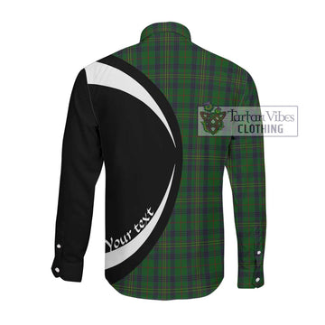 Kennedy Tartan Long Sleeve Button Up with Family Crest Circle Style