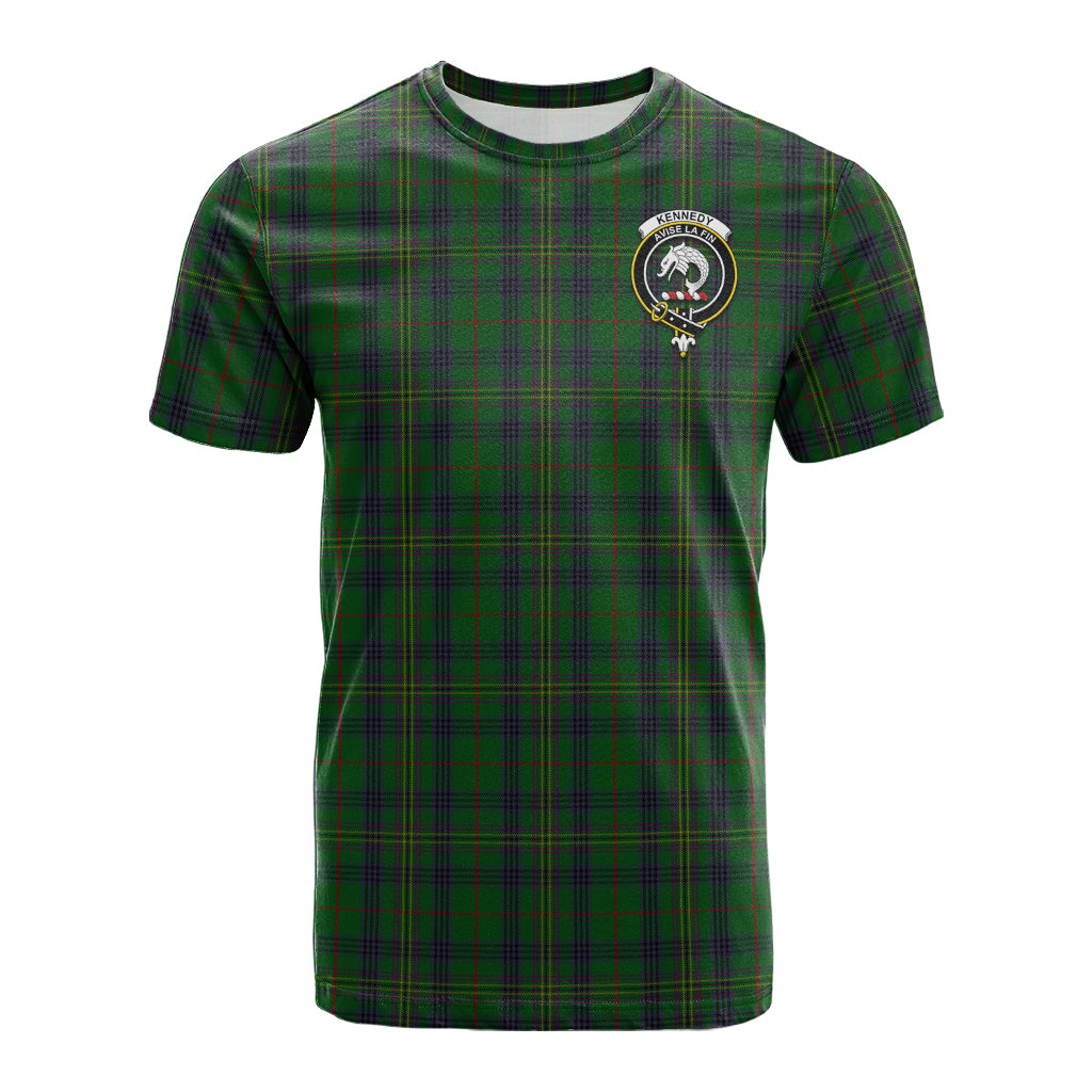 Kennedy Tartan T-Shirt with Family Crest - Tartan Vibes Clothing
