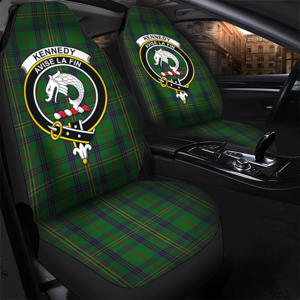 Kennedy Tartan Car Seat Cover with Family Crest - Tartanvibesclothing