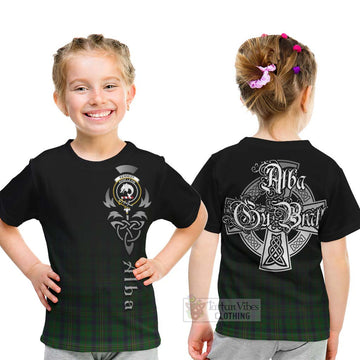 Tartan Vibes Clothing Kennedy Tartan Kid T-Shirt Featuring Alba Gu Brath Family Crest Celtic Inspired