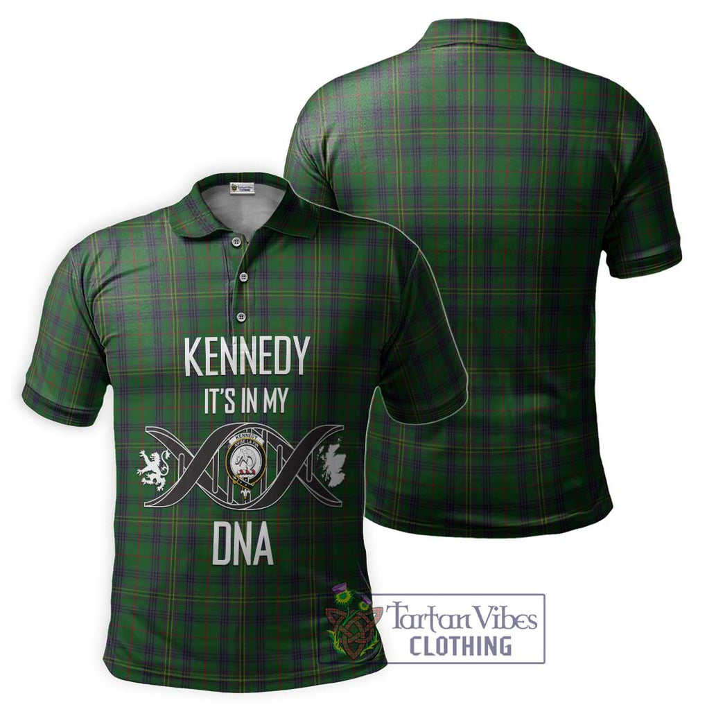 Kennedy Tartan Polo Shirt with Family Crest DNA In Me Style - Tartanvibesclothing Shop