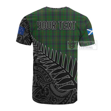 Kennedy Crest Tartan Cotton T-shirt with New Zealand Silver Fern Half Style