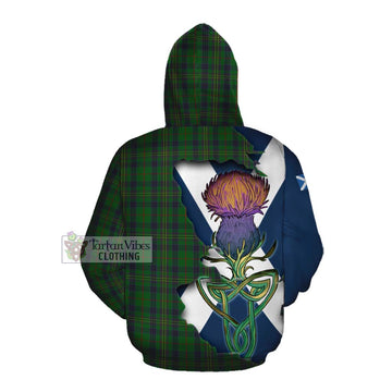 Kennedy Tartan Family Crest Cotton Hoodie Scottish Thistle Celtic Inspired