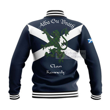 Kennedy Tartan Lion Rampant Baseball Jacket Proudly Display Your Heritage with Alba Gu Brath and Clan Name