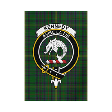 Kennedy Tartan Garden Flag with Family Crest