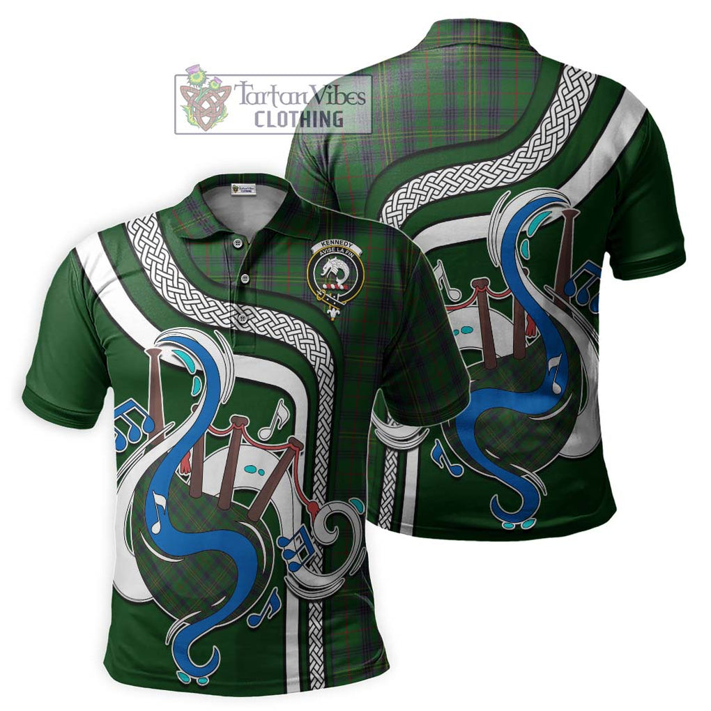 Tartan Vibes Clothing Kennedy Tartan Polo Shirt with Epic Bagpipe Style
