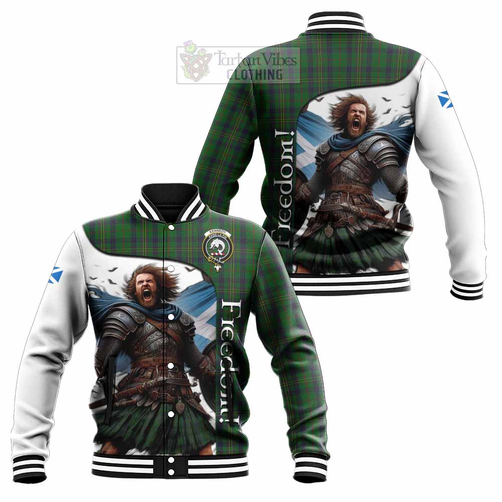 Kennedy Crest Tartan Baseball Jacket Inspired by the Freedom of Scottish Warrior - Tartan Vibes Clothing