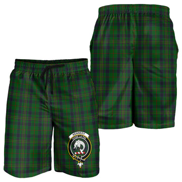 Kennedy Tartan Mens Shorts with Family Crest
