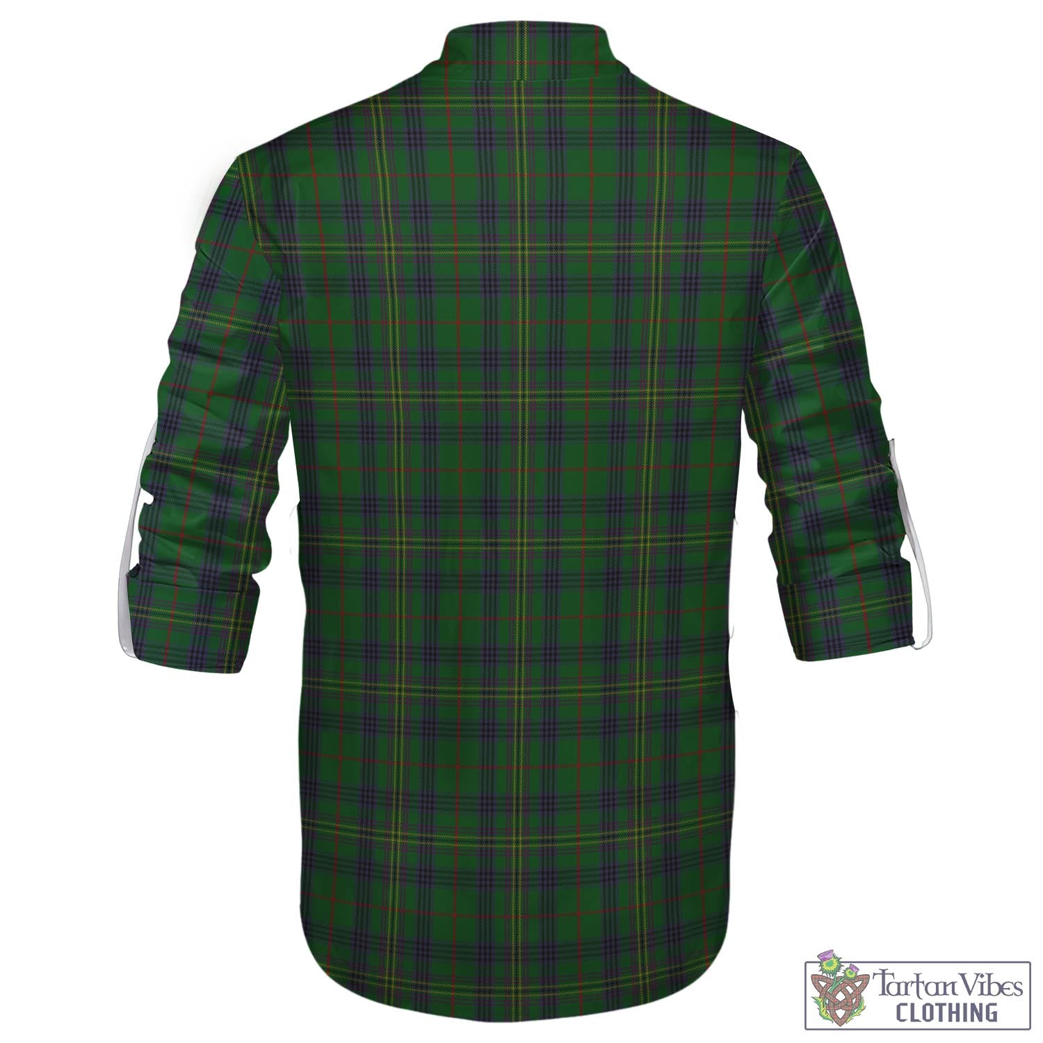 Tartan Vibes Clothing Kennedy Tartan Men's Scottish Traditional Jacobite Ghillie Kilt Shirt