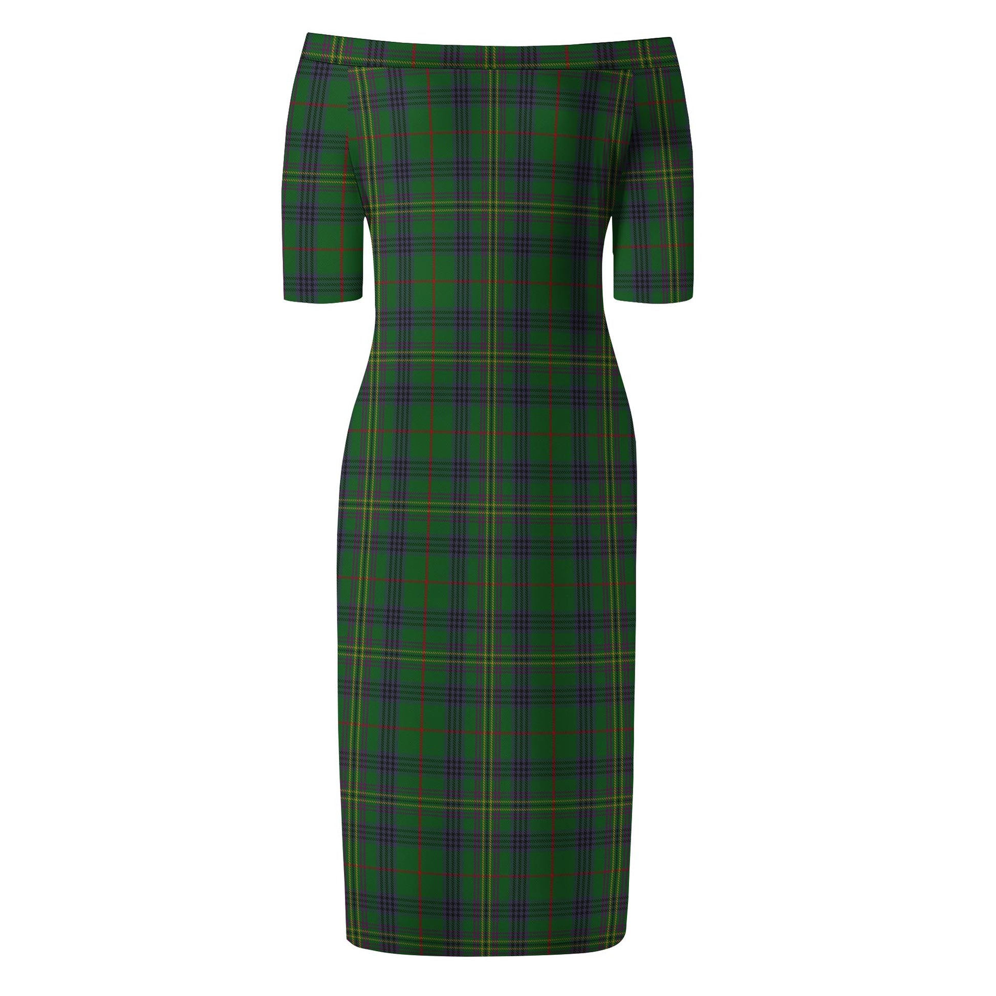 Kennedy Tartan Off Shoulder Lady Dress - Tartanvibesclothing